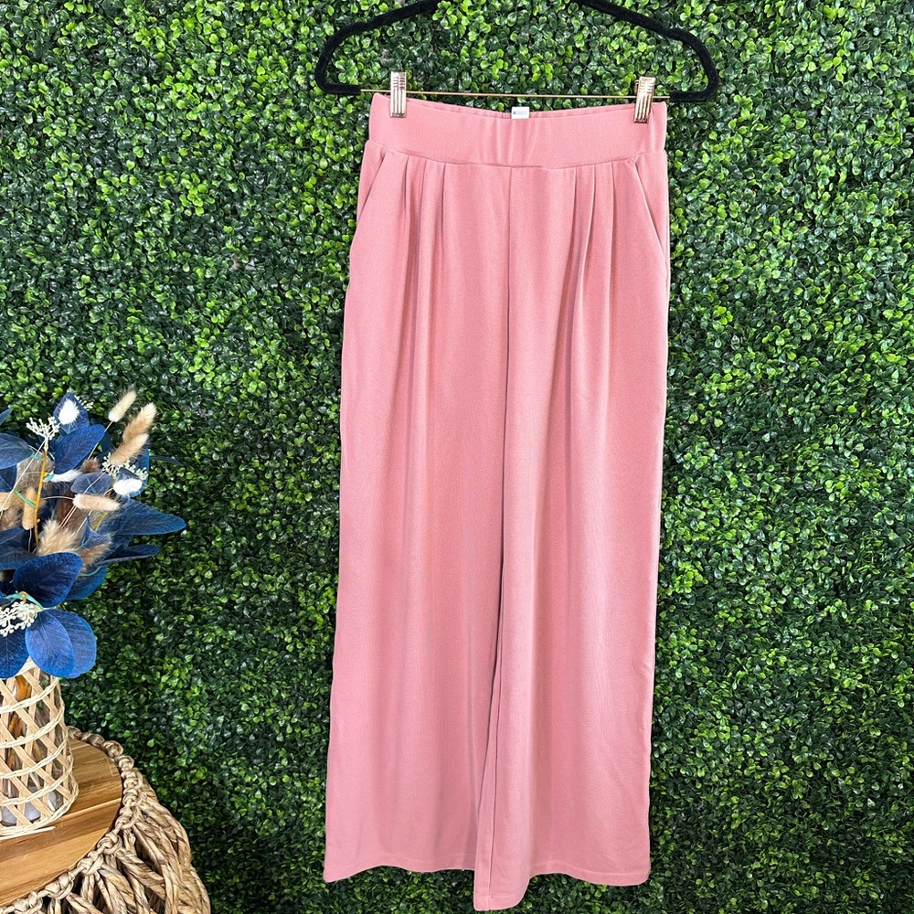 HALARA mauve Pink Wide-Leg Women's pull on trouser‎ Pants new in packaging